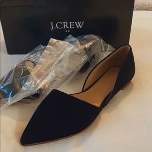J Crew suede d’orsay flats never been worn